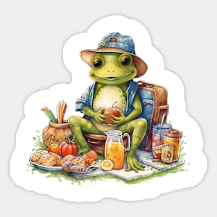 Picnic Frog Sticker